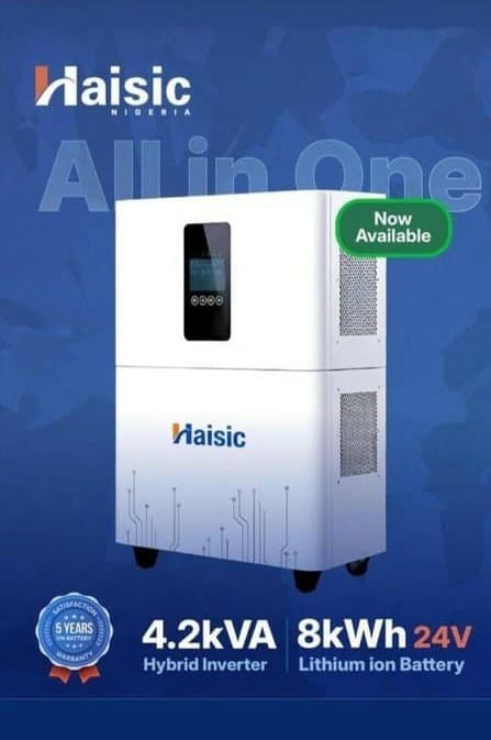 Haisic Hybrid Inverter 4.2KVA + Baterai Lithium 8KWh All-in-One